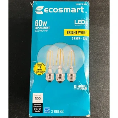 EcoSmart LED Globe Bulb G25 Filament image 2