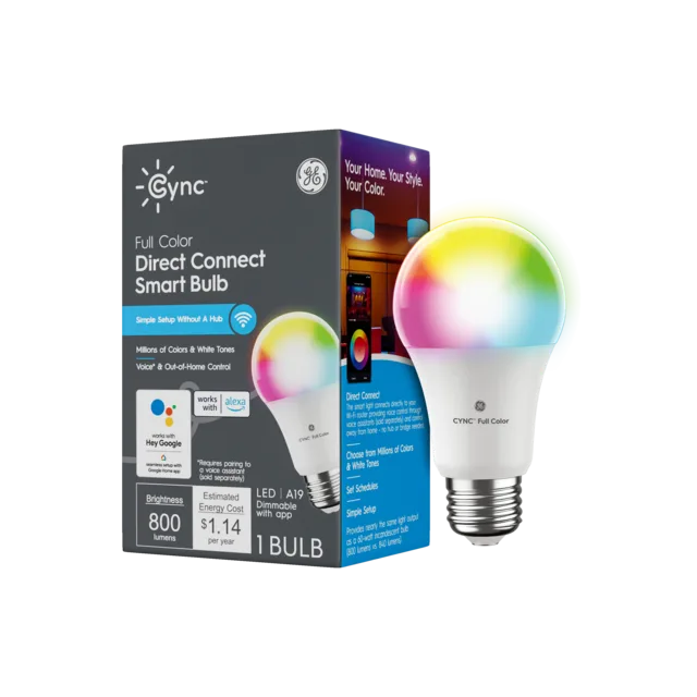 GE Cync Smart LED Bulb Full Color A19