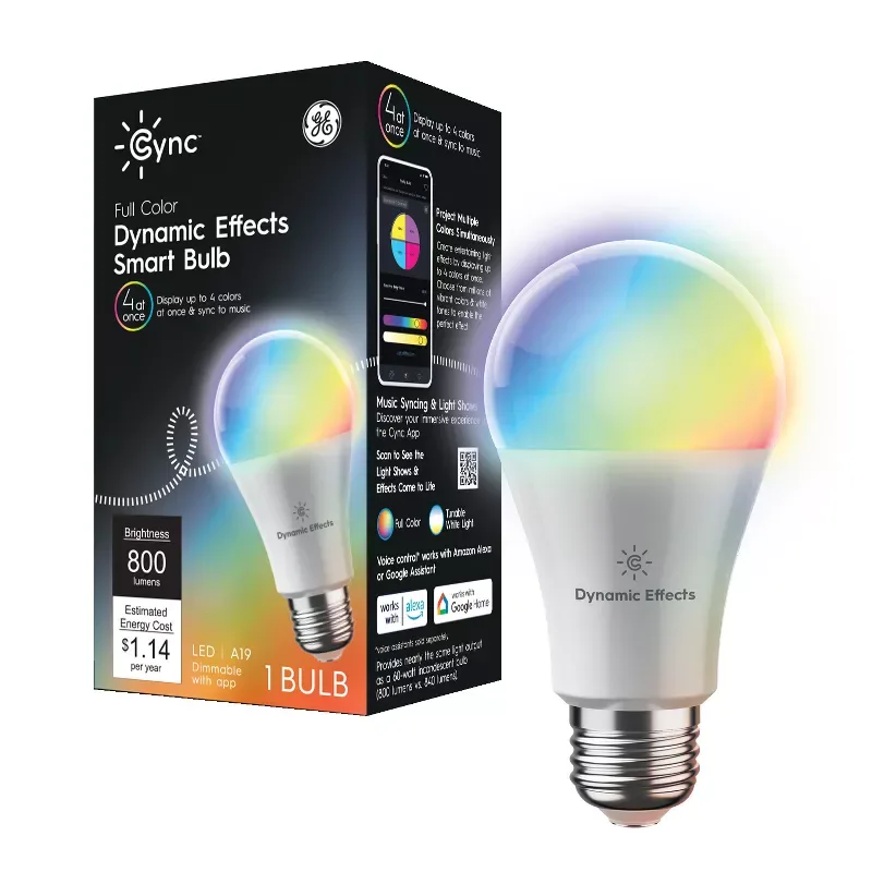 GE Cync Smart LED Bulb Full Color A19 image 2