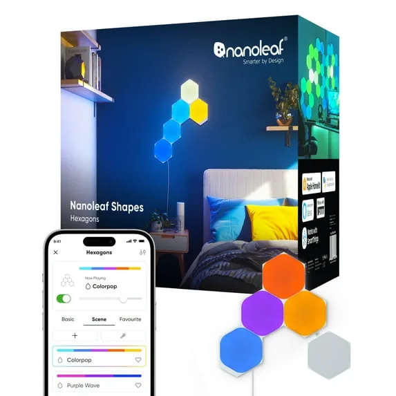 Nanoleaf Shapes Hexagon Smarter Kit 7 Panels