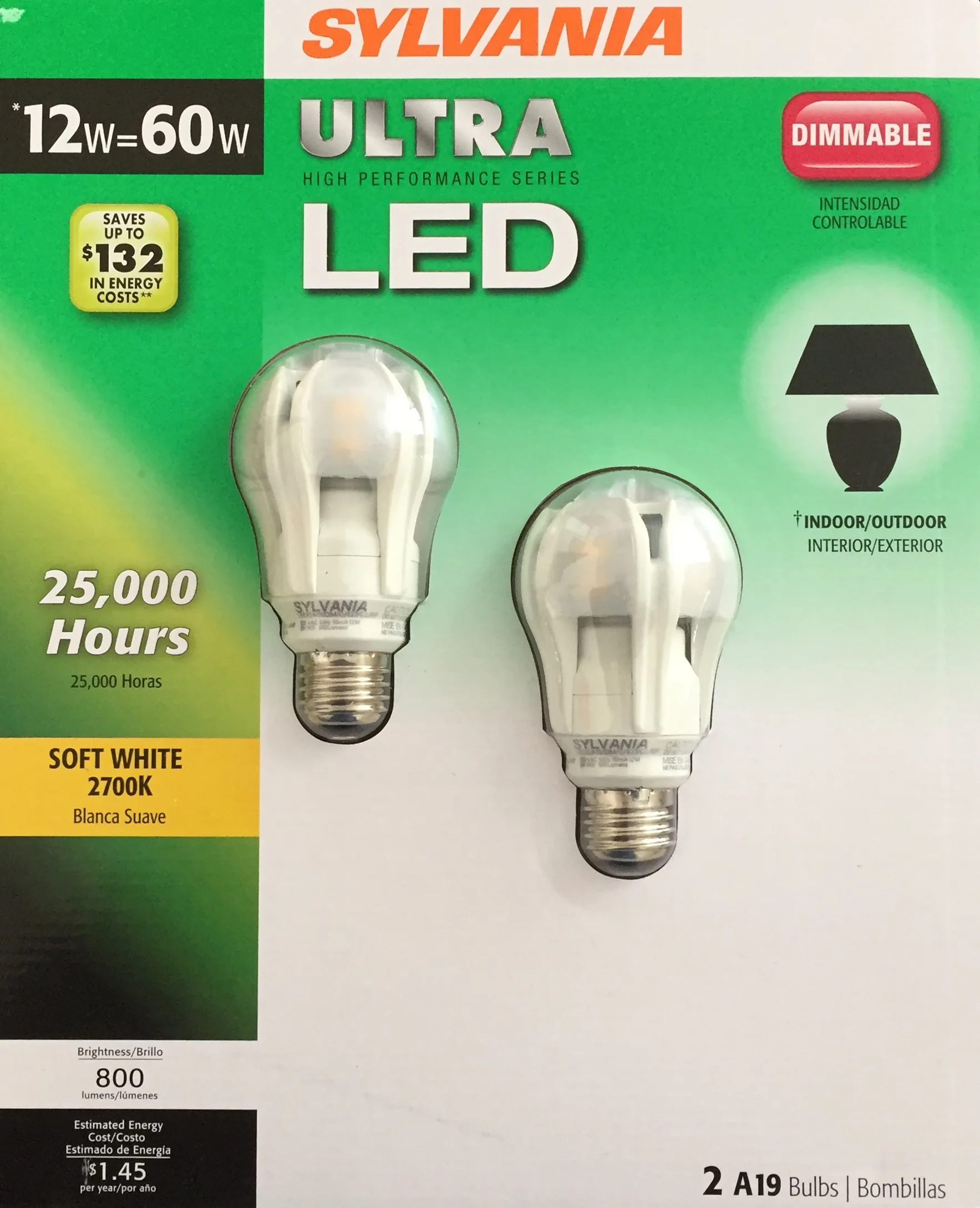 Sylvania ECO LED A19 Soft White 2700K 8-Pack